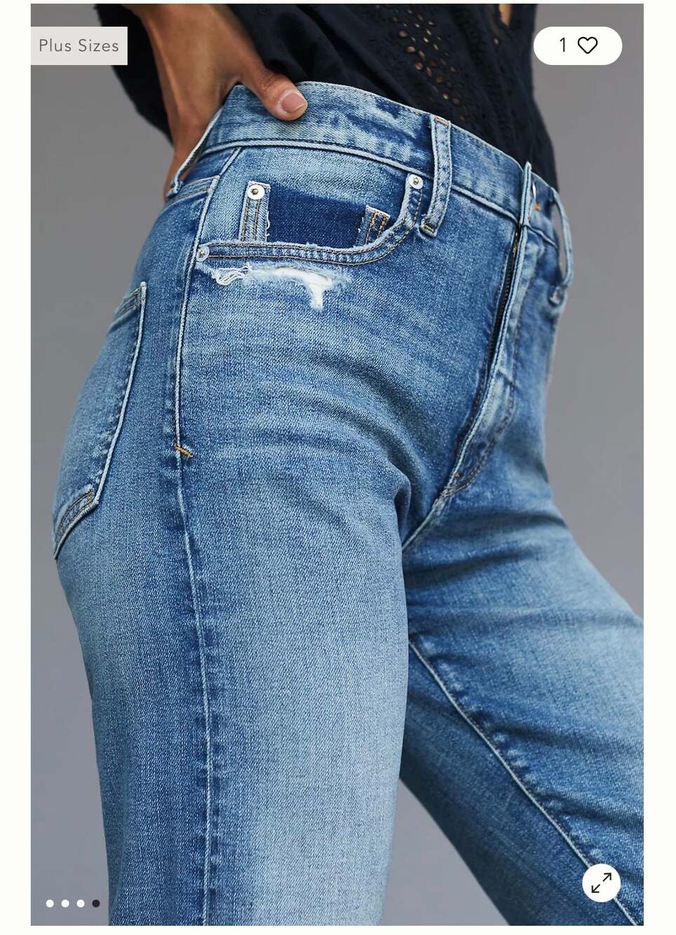 NEW Anthropologie Pilcro The Vintage Straight Women's High-Rise Distressed Jeans